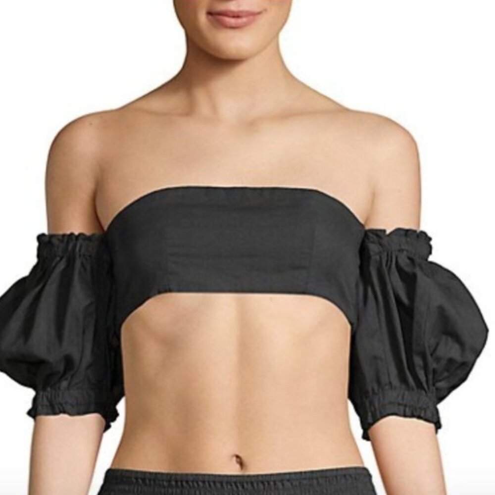 WeWoreWhat Black Coco Top XL - Picture 4 of 14